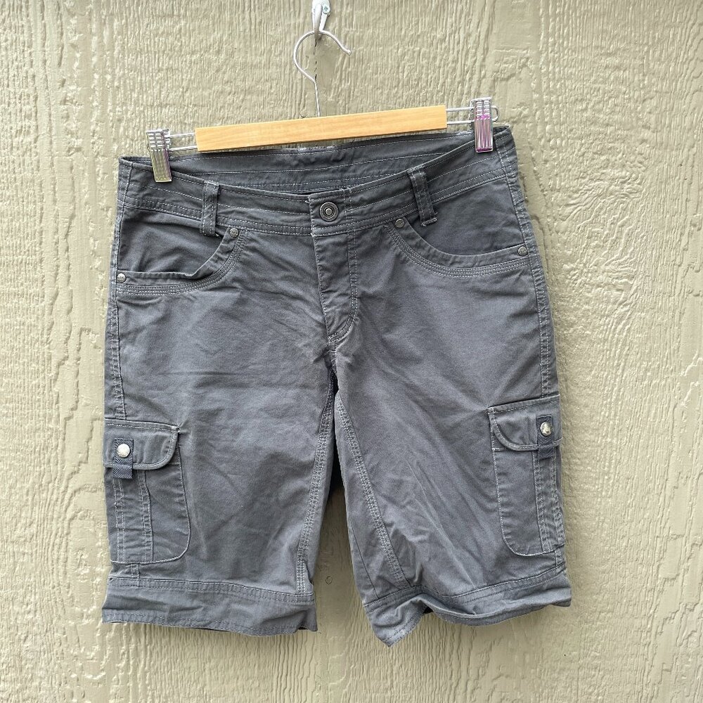 KUHL Cargo Shorts Womens 6 Gray Utility Hiking‎  Gray 11" Inseam Minor Flaws!